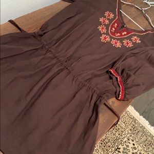Lucky brand dress with drawstrings at hip, boho